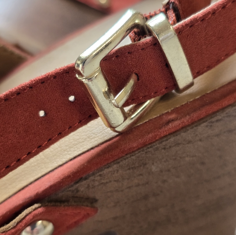 Wonderly Terracota Oakly Suede Block Heel Women's Rust Platform Sandals Size 8 - Picture 6 of 13